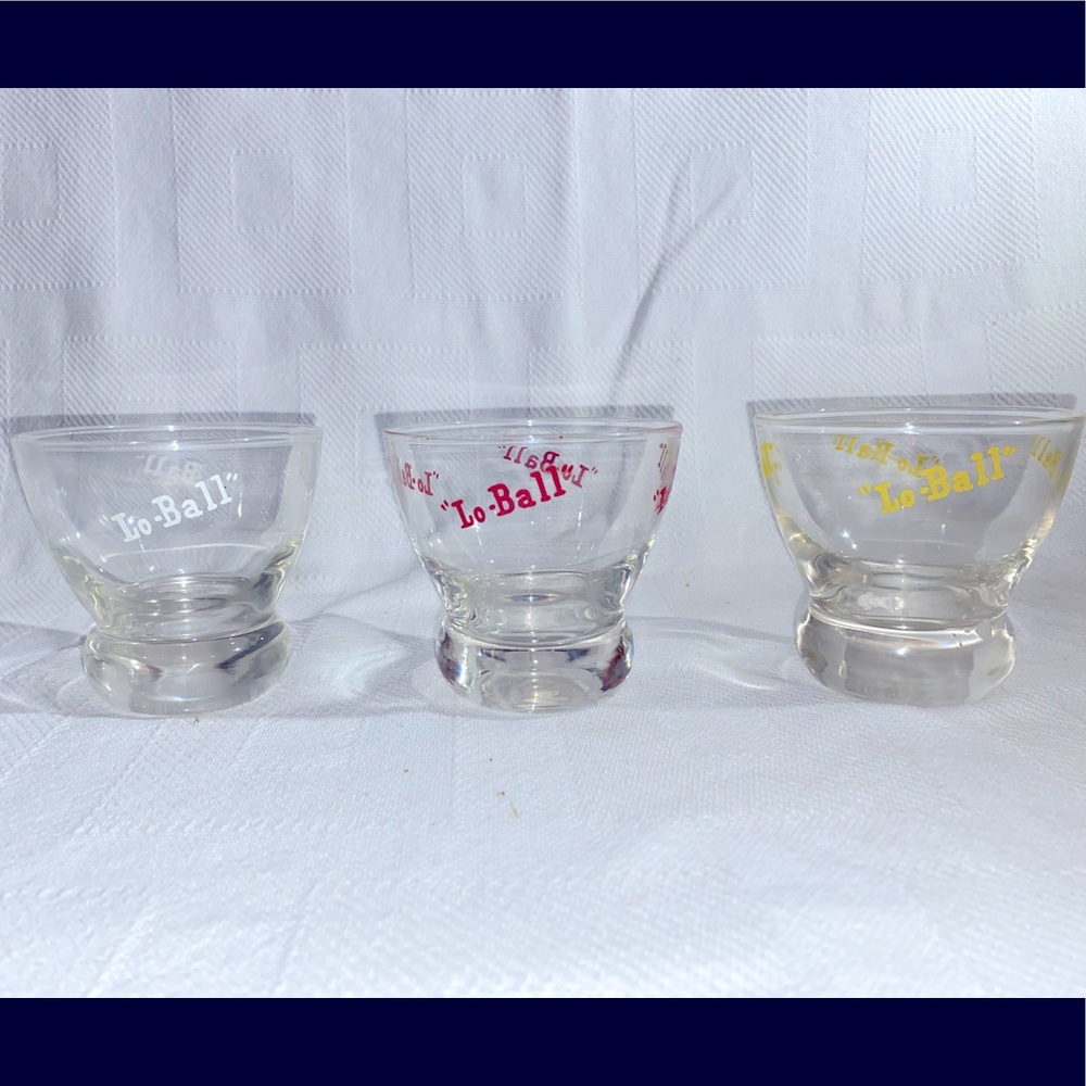 Vintage 1960’s Mid Century Federal Glass Lo-Ball Bar Glass Set Of 3